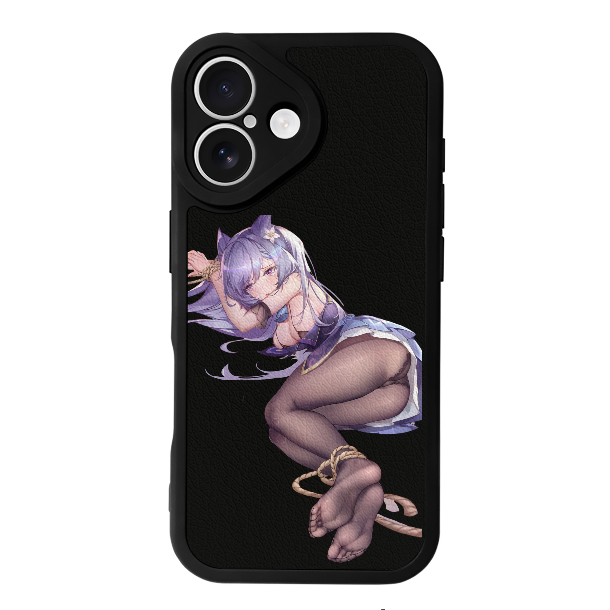 げんし神 刻晴 こくせい genshin Kokusei 【iPhone 16シリーズ対応】シリコンスマホケース（レザー調） 材質：シリコン